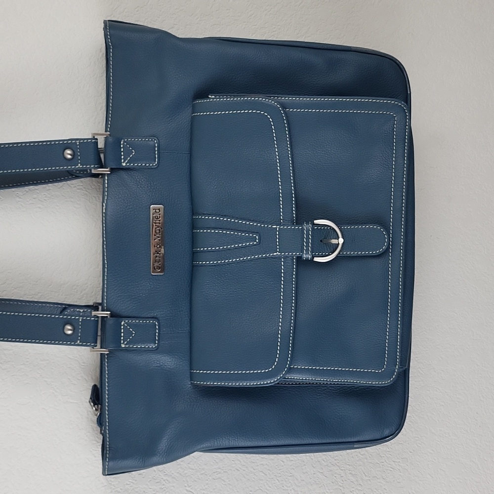 Clark & Mayfield Stafford Pro Leather Laptop Tote 17.3" - Picture 3 of 16